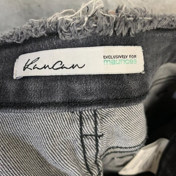 KanCan Ankle Fray Washed Faded Black Mid Rise Ankle Jeans - Picture 10 of 10